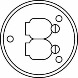 Round Electrical Box Cover: Brass